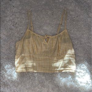 Yellow plaid Hollister tank